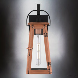 Urban Ambiance - Wall Sconce - UQL10051 Vintage Outdoor Wall Sconce, 16.5''H x 6''W x 7.25''D, Aged Copper Finish, Oslo Collection - 