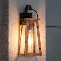 Urban Ambiance - Outdoor Wall Sconce - UQL10052 Vintage Outdoor Wall Sconce, 19.5''H x 7''W x 8.25''D, Aged Copper Finish, Oslo Collection -