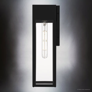 Urban Ambiance - Wall Sconce - UQL10060 Modern Outdoor Wall Sconce, 16.00''H x 7.50''W x 5.50''Dep, Matte Black Finish, Woburn Collection - 
