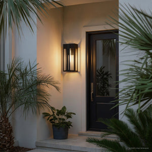 Urban Ambiance - Wall Sconce - UQL10061 Modern Outdoor Wall Sconce, 20.00''H x 9.50''W x 5.50''Dep, Matte Black Finish, Woburn Collection - 