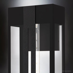 Urban Ambiance - Wall Sconce - UQL10061 Modern Outdoor Wall Sconce, 20.00''H x 9.50''W x 5.50''Dep, Matte Black Finish, Woburn Collection - 