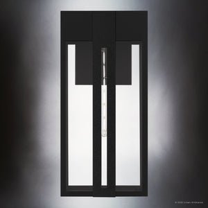 Urban Ambiance - Wall Sconce - UQL10061 Modern Outdoor Wall Sconce, 20.00''H x 9.50''W x 5.50''Dep, Matte Black Finish, Woburn Collection - 