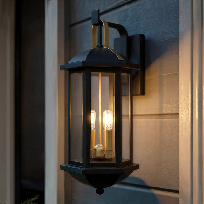UQL10082 Transitional Outdoor Wall Sconce, 19.75''H x 8.25''W x 8.75''Dep, Matte Black Finish, Richland Collection
