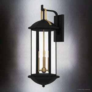 Urban Ambiance - Wall Sconce - UQL10083 Transitional Outdoor Wall Sconce, 26.25''H x 10.00''W x 10.75''Dep, Matte Black Finish, Richland Collection - 