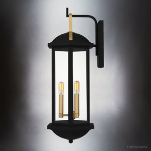 Urban Ambiance - Wall Sconce - UQL10083 Transitional Outdoor Wall Sconce, 26.25''H x 10.00''W x 10.75''Dep, Matte Black Finish, Richland Collection - 