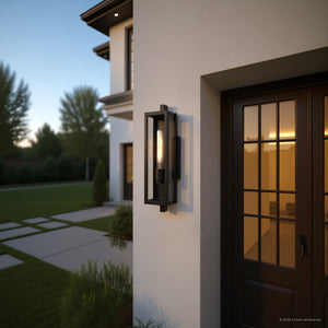 Urban Ambiance - Wall Sconce - UQL10090 Minimalist Outdoor Wall Sconce, 20.00''H x 4.75''W x 5.75''Dep, Matte Black Finish, Pacifica Collection - 