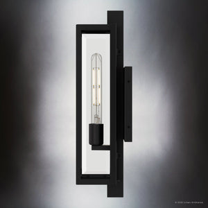 Urban Ambiance - Wall Sconce - UQL10090 Minimalist Outdoor Wall Sconce, 20.00''H x 4.75''W x 5.75''Dep, Matte Black Finish, Pacifica Collection - 