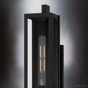 Urban Ambiance - Wall Sconce - UQL10090 Minimalist Outdoor Wall Sconce, 20.00''H x 4.75''W x 5.75''Dep, Matte Black Finish, Pacifica Collection - 