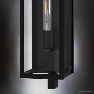 Urban Ambiance - Wall Sconce - UQL10091 Minimalist Outdoor Wall Sconce, 26.00''H x 5.50''W x 7.50''Dep, Matte Black Finish, Pacifica Collection - 