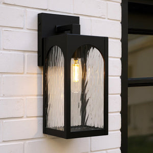 Urban Ambiance - Wall Sconce - UQL10100 Tudor Outdoor Wall Sconce, 13.75''H x 5.00''W x 6.50''Dep, Matte Black Finish, Marana Collection - 