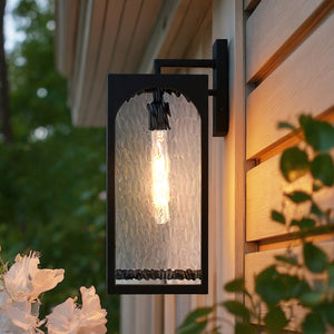 Urban Ambiance - Wall Sconce - UQL10101 Tudor Outdoor Wall Sconce, 16.75''H x 6.00''W x 7.50''Dep, Matte Black Finish, Marana Collection - 