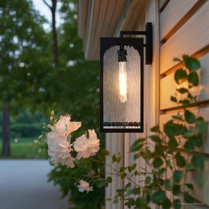 Urban Ambiance - Wall Sconce - UQL10101 Tudor Outdoor Wall Sconce, 16.75''H x 6.00''W x 7.50''Dep, Matte Black Finish, Marana Collection - 