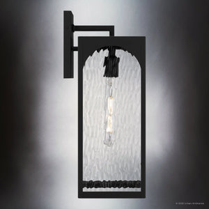 Urban Ambiance - Wall Sconce - UQL10101 Tudor Outdoor Wall Sconce, 16.75''H x 6.00''W x 7.50''Dep, Matte Black Finish, Marana Collection - 