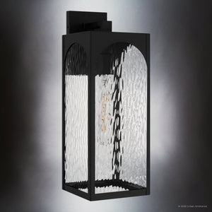 Urban Ambiance - Wall Sconce - UQL10101 Tudor Outdoor Wall Sconce, 16.75''H x 6.00''W x 7.50''Dep, Matte Black Finish, Marana Collection - 