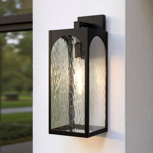 Urban Ambiance - Wall Sconce - UQL10102 Tudor Outdoor Wall Sconce, 19.75''H x 7.00''W x 8.50''Dep, Matte Black Finish, Marana Collection - 