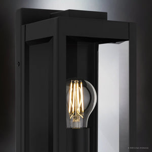Urban Ambiance - Wall Sconce - UQL10110 Modern Outdoor Wall Sconce, 13.00''H x 5.00''W x 6.00''Dep, Earth Black Finish, Wheeling Collection - 