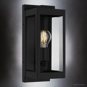 Urban Ambiance - Wall Sconce - UQL10110 Modern Outdoor Wall Sconce, 13.00''H x 5.00''W x 6.00''Dep, Earth Black Finish, Wheeling Collection - 