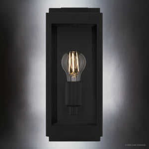 Urban Ambiance - Wall Sconce - UQL10110 Modern Outdoor Wall Sconce, 13.00''H x 5.00''W x 6.00''Dep, Earth Black Finish, Wheeling Collection - 