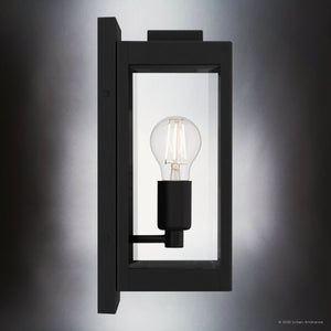 Urban Ambiance - Wall Sconce - UQL10110 Modern Outdoor Wall Sconce, 13.00''H x 5.00''W x 6.00''Dep, Earth Black Finish, Wheeling Collection - 