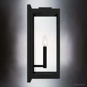 Urban Ambiance - Wall Sconce - UQL10112 Modern Outdoor Wall Sconce, 19.00''H x 7.00''W x 8.00''Dep, Earth Black Finish, Wheeling Collection - 