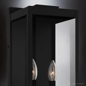 Urban Ambiance - Wall Sconce - UQL10112 Modern Outdoor Wall Sconce, 19.00''H x 7.00''W x 8.00''Dep, Earth Black Finish, Wheeling Collection - 
