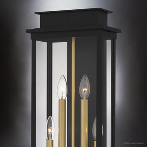 Urban Ambiance - Wall Sconce - UQL10140 New Traditional Outdoor Wall Sconce, 26.00''H x 10.00''W x 6.50''Dep, Matte Black Finish, Selby Collection - 