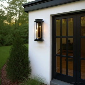 Urban Ambiance - Wall Sconce - UQL10140 New Traditional Outdoor Wall Sconce, 26.00''H x 10.00''W x 6.50''Dep, Matte Black Finish, Selby Collection - 