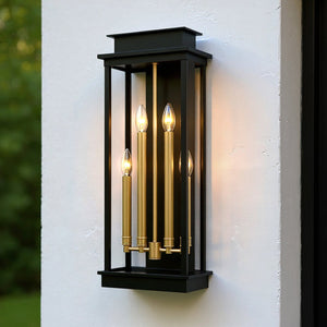 Urban Ambiance - Wall Sconce - UQL10140 New Traditional Outdoor Wall Sconce, 26.00''H x 10.00''W x 6.50''Dep, Matte Black Finish, Selby Collection - 