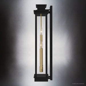 Urban Ambiance - Wall Sconce - UQL10140 New Traditional Outdoor Wall Sconce, 26.00''H x 10.00''W x 6.50''Dep, Matte Black Finish, Selby Collection - 