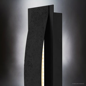Urban Ambiance - Wall Sconce - UQL10150 Urban Loft Outdoor Wall Sconce, 18.00''H x 5.25''W x 3.25''Dep, Earth Black Finish, Chelsea Collection - 