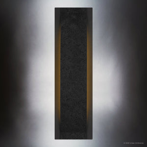 Urban Ambiance - Wall Sconce - UQL10150 Urban Loft Outdoor Wall Sconce, 18.00''H x 5.25''W x 3.25''Dep, Earth Black Finish, Chelsea Collection - 