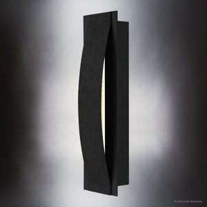 Urban Ambiance - Wall Sconce - UQL10150 Urban Loft Outdoor Wall Sconce, 18.00''H x 5.25''W x 3.25''Dep, Earth Black Finish, Chelsea Collection - 