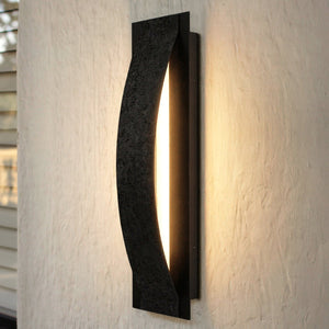 Urban Ambiance - Wall Sconce - UQL10151 Urban Loft Outdoor Wall Sconce, 24.00''H x 7.00''W x 3.50''Dep, Earth Black Finish, Chelsea Collection - 
