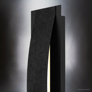 Urban Ambiance - Wall Sconce - UQL10151 Urban Loft Outdoor Wall Sconce, 24.00''H x 7.00''W x 3.50''Dep, Earth Black Finish, Chelsea Collection - 