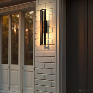 Urban Ambiance - Wall Sconce - UQL10160 Urban Loft Outdoor Wall Sconce, 30.00''H x 5.75''W x 3.75''Dep, Matte Black Finish, Juniper Collection - 