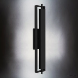 Urban Ambiance - Wall Sconce - UQL10160 Urban Loft Outdoor Wall Sconce, 30.00''H x 5.75''W x 3.75''Dep, Matte Black Finish, Juniper Collection - 