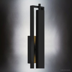 Urban Ambiance - Wall Sconce - UQL10160 Urban Loft Outdoor Wall Sconce, 30.00''H x 5.75''W x 3.75''Dep, Matte Black Finish, Juniper Collection - 