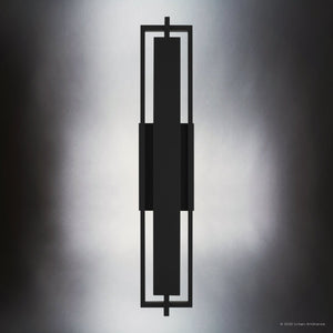 Urban Ambiance - Wall Sconce - UQL10160 Urban Loft Outdoor Wall Sconce, 30.00''H x 5.75''W x 3.75''Dep, Matte Black Finish, Juniper Collection - 