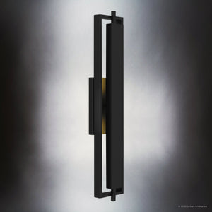 Urban Ambiance - Wall Sconce - UQL10160 Urban Loft Outdoor Wall Sconce, 30.00''H x 5.75''W x 3.75''Dep, Matte Black Finish, Juniper Collection - 