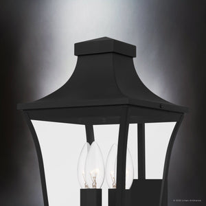 Urban Ambiance - Wall Sconce - UQL10173 English Country Outdoor Wall Sconce, 20.00''H x 10.00''W x 11.25''Dep, Earth Black Finish, Biloxi Collection - 