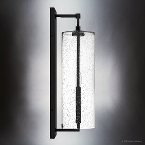 Urban Ambiance - Wall Sconce - UQL10181 Cosmopolitan Outdoor Wall Sconce, 22.25''H x 5.75''W x 7.50''Dep, Earth Black Finish, Addison Collection - 