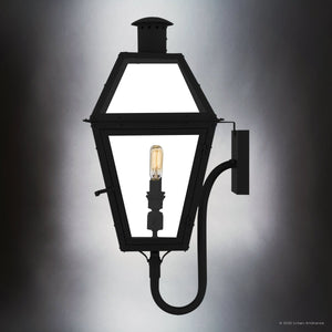 Urban Ambiance - Wall Sconce - UQL10192 English Country Outdoor Wall Sconce, 23.50''H x 10.50''W x 12.75''Dep, Earth Black Finish, Paris Collection - 