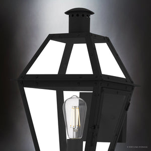 Urban Ambiance - Wall Sconce - UQL10193 English Country Outdoor Wall Sconce, 20.50''H x 9.50''W x 11.00''Dep, Earth Black Finish, Paris Collection - 