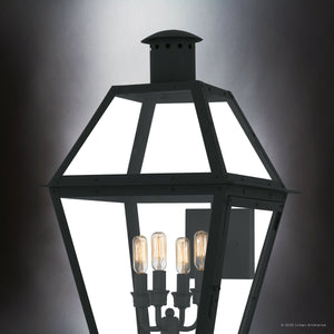 Urban Ambiance - Wall Sconce - UQL10194 English Country Outdoor Wall Sconce, 29.50''H x 13.50''W x 15.75''Dep, Earth Black Finish, Paris Collection - 