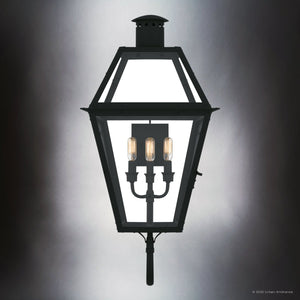 Urban Ambiance - Wall Sconce - UQL10194 English Country Outdoor Wall Sconce, 29.50''H x 13.50''W x 15.75''Dep, Earth Black Finish, Paris Collection - 