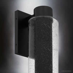 Urban Ambiance - Wall Sconce - UQL10202 Cosmopolitan Outdoor Wall Sconce, 19.75''H x 5.25''W x 7.00''Dep, Matte Black Finish, Greenfield Collection - 