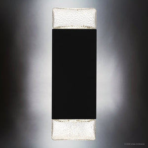 Urban Ambiance - Wall Sconce - UQL10211 Modern Rustic Outdoor Wall Sconce, 14.00''H x 4.75''W x 5.50''Dep, Matte Black Finish, Monrovia Collection - 