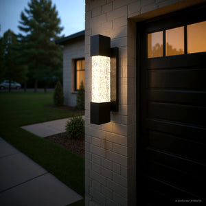 Urban Ambiance - Wall Sconce - UQL10220 Cosmopolitan Outdoor Wall Sconce, 16.00''H x 4.50''W x 4.25''Dep, Matte Black Finish, Keizer Collection - 