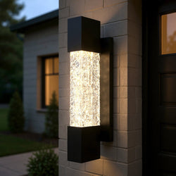 Urban Ambiance - Wall Sconce - UQL10220 Cosmopolitan Outdoor Wall Sconce, 16.00''H x 4.50''W x 4.25''Dep, Matte Black Finish, Keizer Collection - 