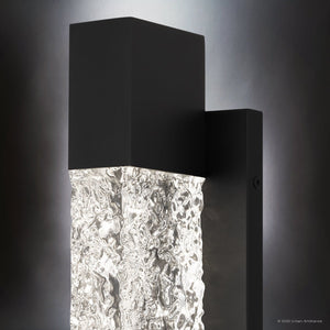 Urban Ambiance - Wall Sconce - UQL10220 Cosmopolitan Outdoor Wall Sconce, 16.00''H x 4.50''W x 4.25''Dep, Matte Black Finish, Keizer Collection - 